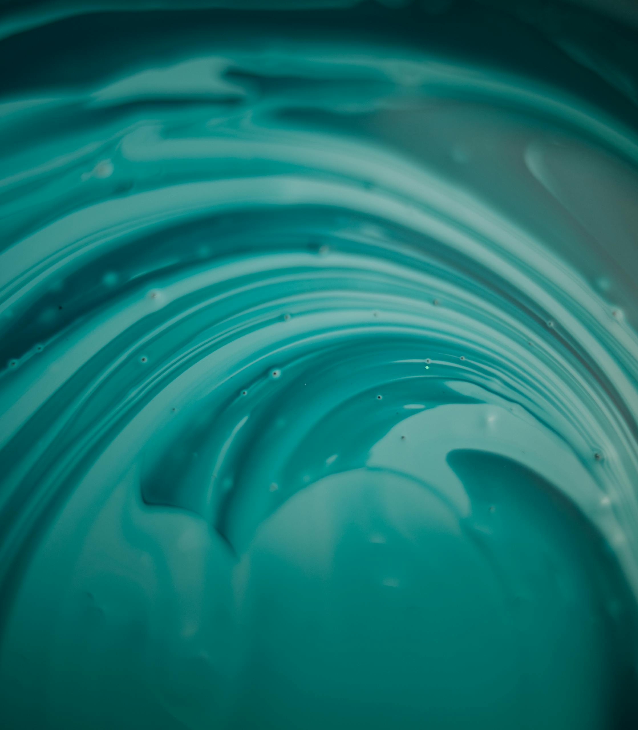Turquoise Paint in Close Up